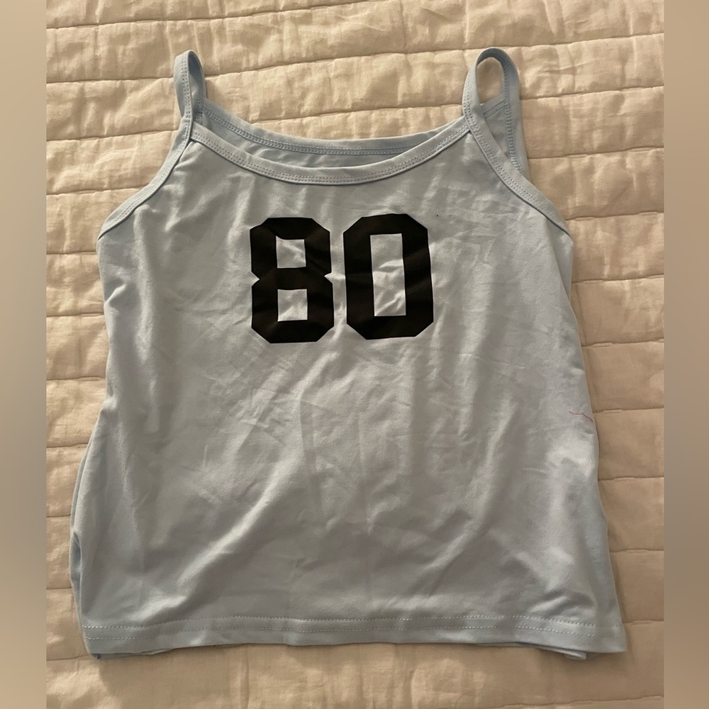 Blue tank top in medium